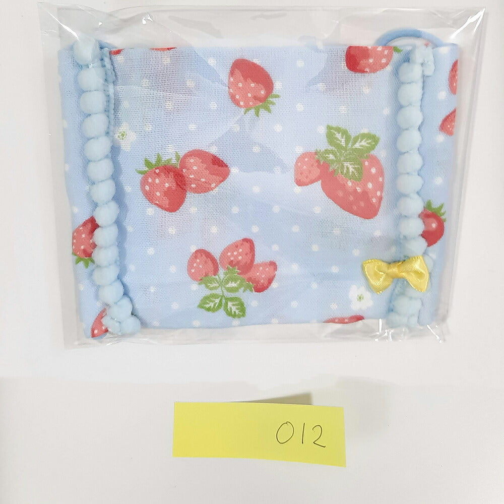 在庫一掃セール ハンドメイド作家-おんぷ♪/子供用ダブルガーゼマスク1枚綿100%いちご柄リボン柄レースマスク(メール便福岡3日)giveaway