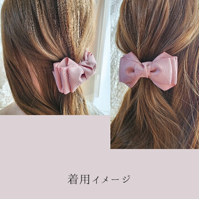 シンプルリボン/ヘアゴム/リボンヘアゴム/大人ヘアアクセサリー/リボン/髪飾り/ハンドメイド/sakuran/さくらん(メール便福岡3日)Electrumgiveaway