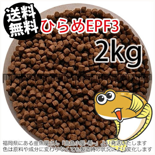浮上性/日清丸紅飼料ひらめEPF3(3.5mm)2kg小分け品(宅配もしくはレターパック※東北北海道沖縄送料800円/金魚小屋-希-福岡/3日)