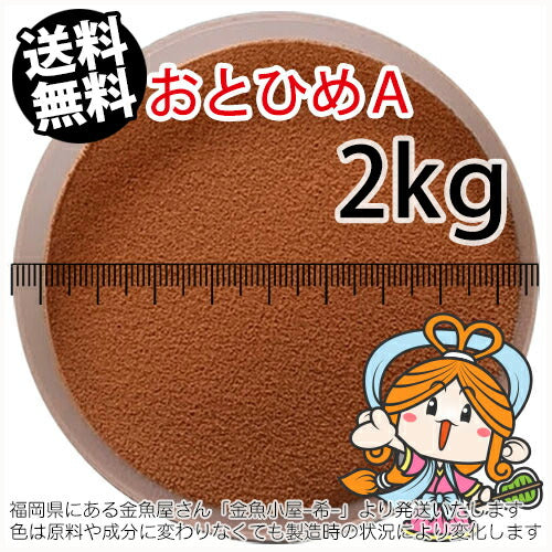 沈降性(沈下性)日清丸紅飼料おとひめA(0.25mm以下)2kg(宅配もしくはレターパック※東北北海道沖縄送料800円/金魚小屋-希-福岡/3日)※未開封アルミパウチ入り