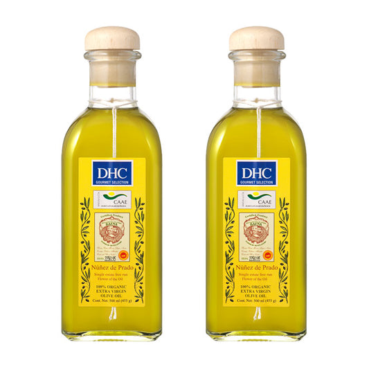 【安い時だけ仕入れ商品】DHC食料品ヌニェス・デ・プラドエクストラバージンオリーブオイル455g(500ml)2本(宅急便/福岡/3日)/賞味期限は１年以上化粧箱入り豆娘福袋