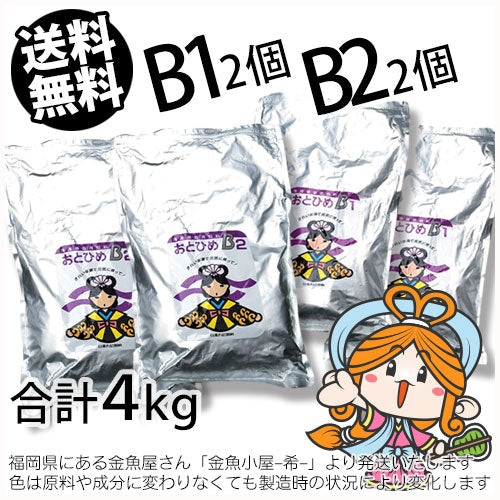 沈降性(沈下性)日清丸紅飼料おとひめB1/B2/C1/C2/S1/S2選べる4kg(★宅配便★※東北・北海道・沖縄は別途送料800円／金魚小屋-希-福岡／3日)