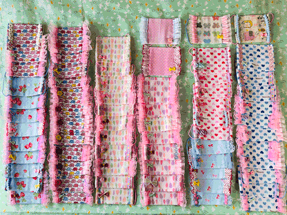 洗える繰り返し使える！子供用レースマスクランダムで2枚/ハンドメイド作家「おんぷ♪」さん作nodhc（福岡在庫）