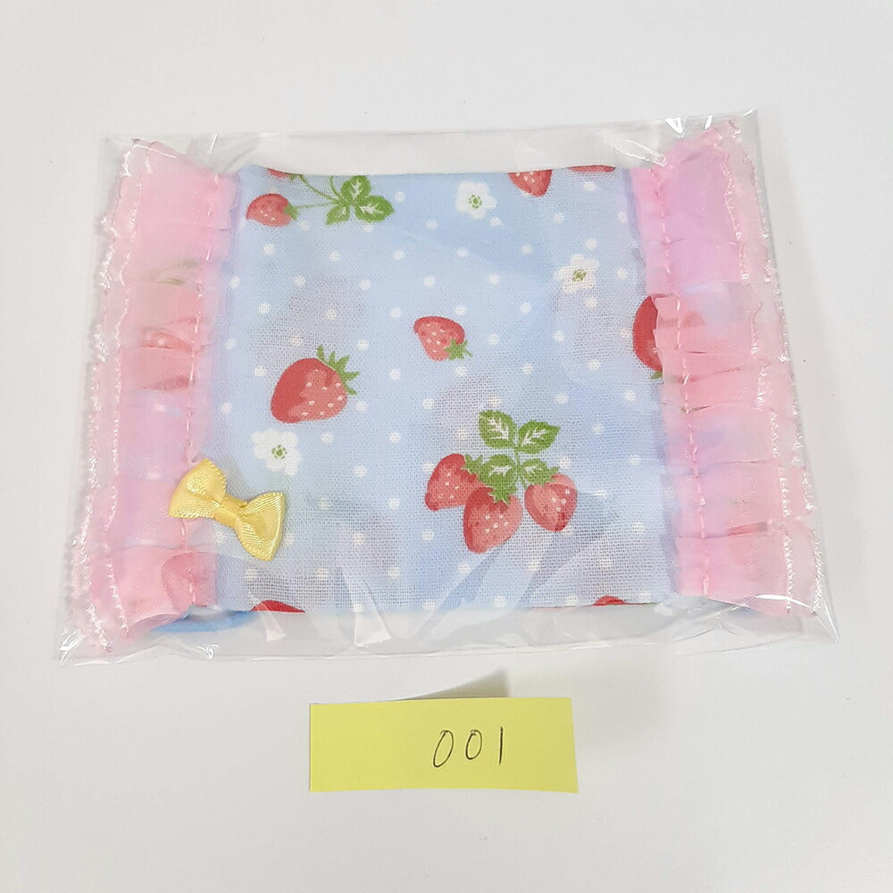 在庫一掃セール ハンドメイド作家-おんぷ♪/子供用ダブルガーゼマスク1枚綿100%いちご柄リボン柄レースマスク(メール便福岡3日)giveaway