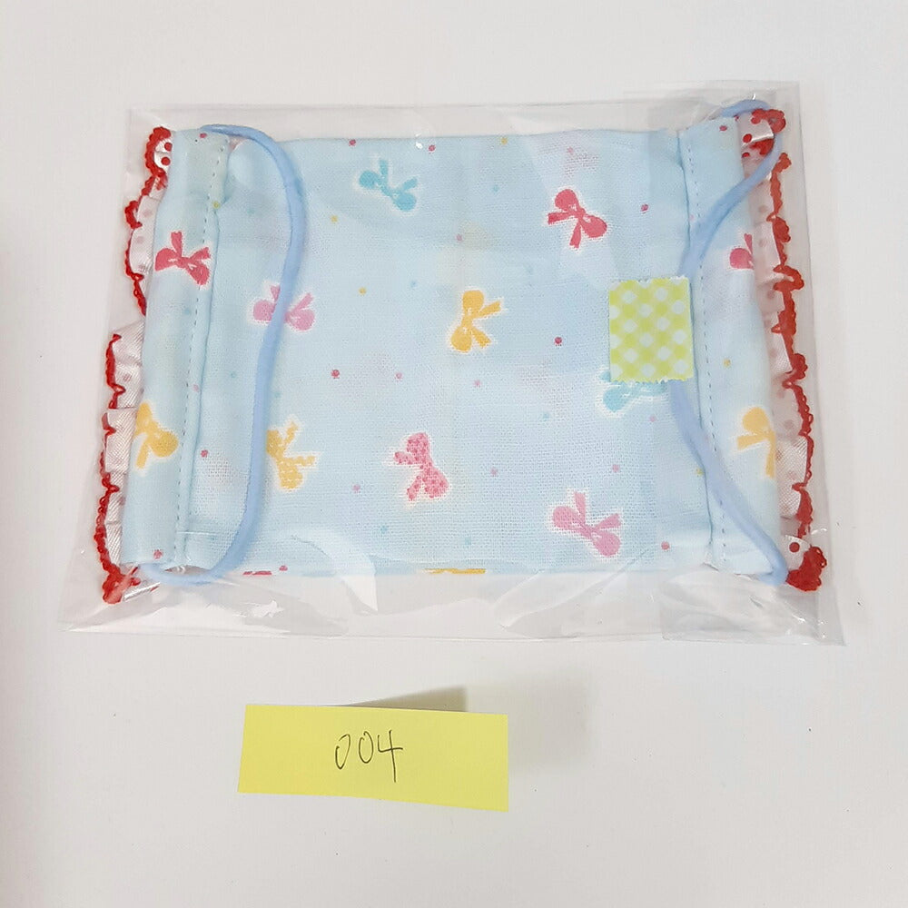 洗える繰り返し使える！かわいい子供用レースマスク1枚ダブルガーゼで綿100%/ハンドメイド作家「おんぷ♪」さん作いちご柄リボン柄nodhc（福岡在庫）