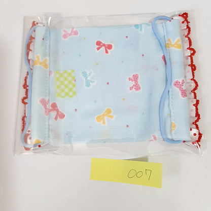 洗える繰り返し使える！かわいい子供用レースマスク1枚ダブルガーゼで綿100%/ハンドメイド作家「おんぷ♪」さん作いちご柄リボン柄nodhc（福岡在庫）