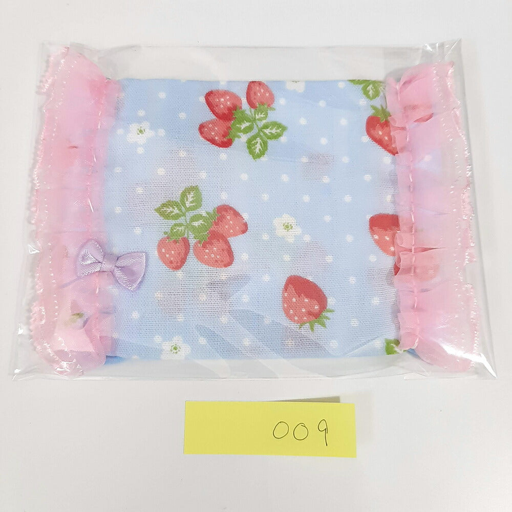 在庫一掃セール ハンドメイド作家-おんぷ♪/子供用ダブルガーゼマスク1枚綿100%いちご柄リボン柄レースマスク(メール便福岡3日)giveaway