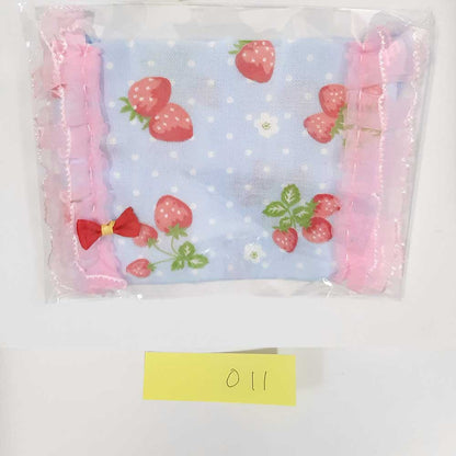 在庫一掃セール ハンドメイド作家-おんぷ♪/子供用ダブルガーゼマスク1枚綿100%いちご柄リボン柄レースマスク(メール便福岡3日)giveaway