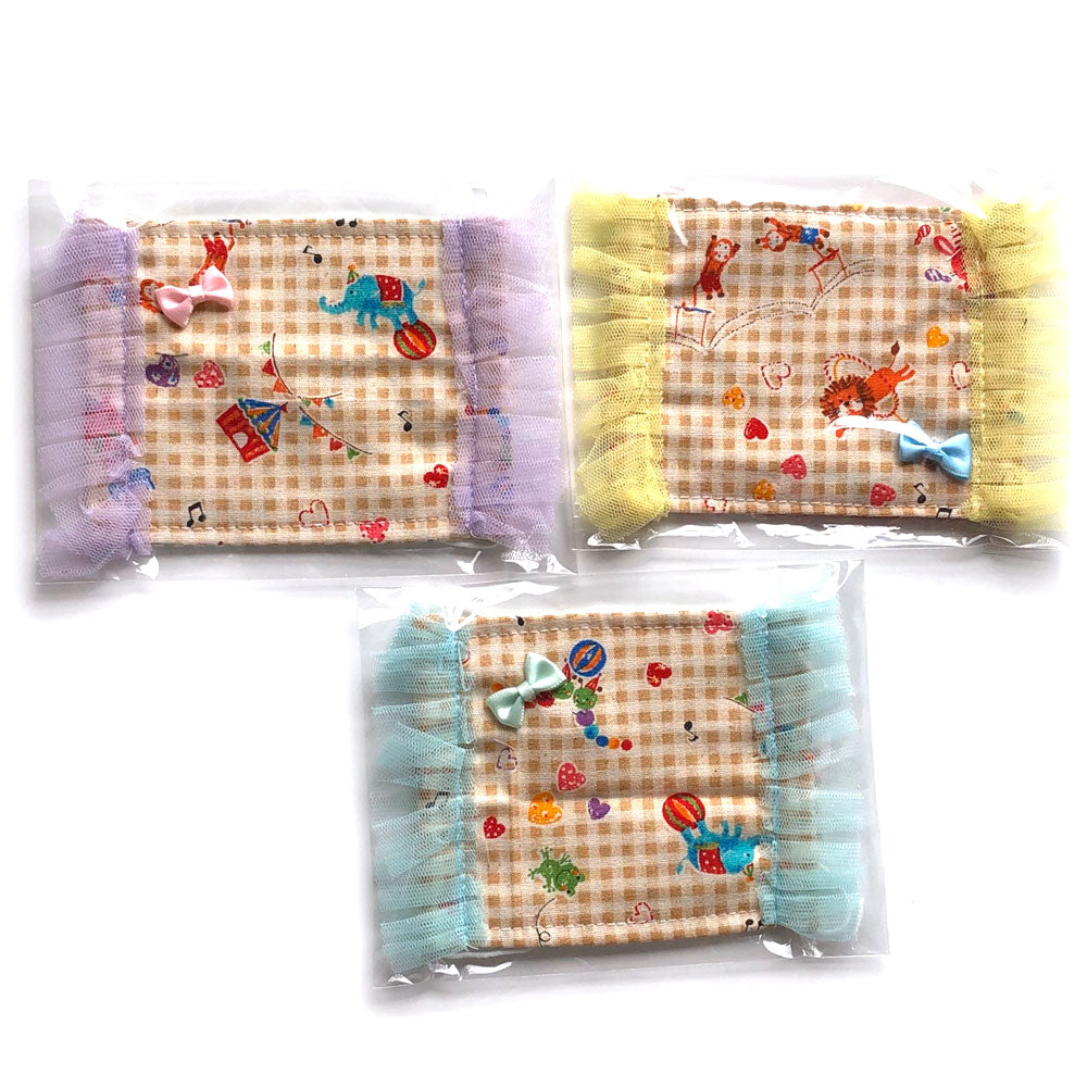 在庫あり即納日本製洗える繰り返し使える！かわいい子供用表綿裏ガーゼ平面マスク1枚綿100%/ハンドメイド作家「おんぷ♪」さん作ゾウライオンカエルリボンプリンセス姫レースnodhc（福岡在庫）