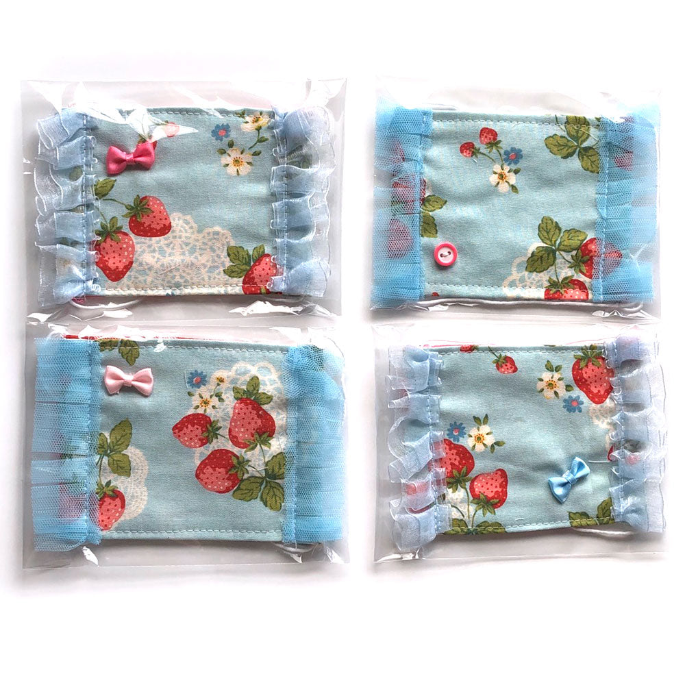 在庫あり即納日本製洗える繰り返し使える！かわいい子供用表綿裏ガーゼ平面マスク1枚綿100%/ハンドメイド作家「おんぷ♪」さん作ゾウライオンカエルリボンプリンセス姫レースnodhc（福岡在庫）