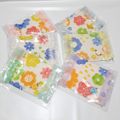 在庫あり即納日本製洗える繰り返し使える！かわいい子供用表綿裏ガーゼ平面マスク1枚綿100%/ハンドメイド作家「おんぷ♪」さん作花柄バラボタンプリンセス姫レースマスクnodhc（福岡在庫）