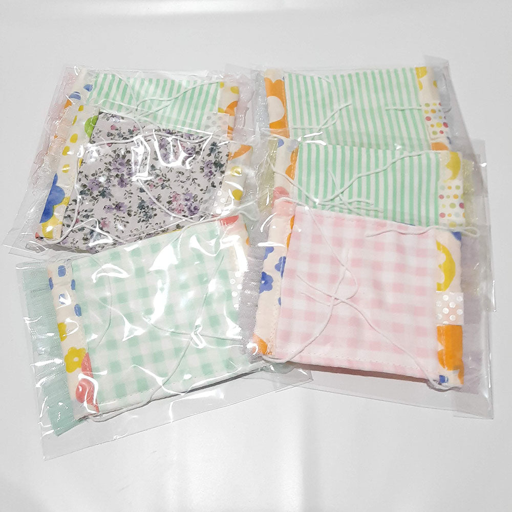 在庫あり即納日本製洗える繰り返し使える！かわいい子供用表綿裏ガーゼ平面マスク1枚綿100%/ハンドメイド作家「おんぷ♪」さん作花柄バラボタンプリンセス姫レースマスクnodhc（福岡在庫）