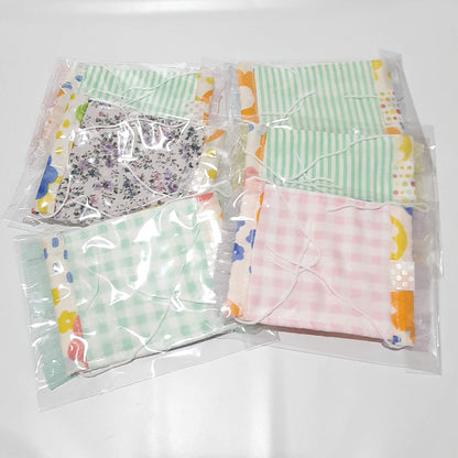 在庫あり即納日本製洗える繰り返し使える！かわいい子供用表綿裏ガーゼ平面マスク1枚綿100%/ハンドメイド作家「おんぷ♪」さん作花柄バラボタンプリンセス姫レースマスクnodhc（福岡在庫）