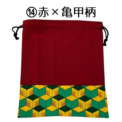 〈051〉在庫一掃セール◆和柄巾着 ハンドメイド作家:おんぷ♪ 和風 小物入れ 着物 浴衣 ポーチ/※鬼滅公式グッズではありません (メール便福岡3日)giveaway