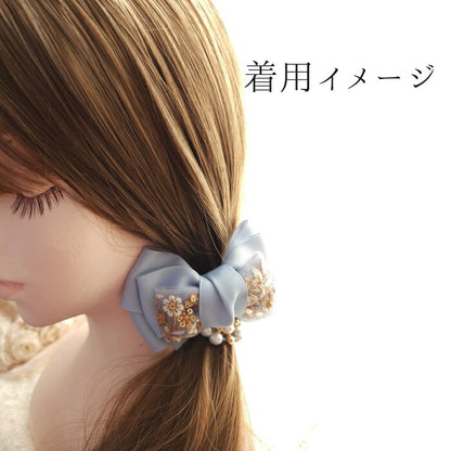 インド刺繡リボン/ヘアゴム/大人ヘアアクセサリー/リボン/髪飾り/ハンドメイド/sakuran/さくらん(メール便福岡3日)Electrumgiveaway