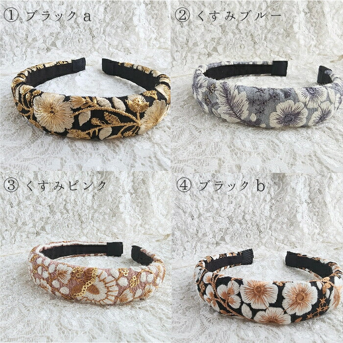 インド刺繡リボン/ヘアゴム/大人ヘアアクセサリー/リボン/髪飾り/ハンドメイド/sakuran/さくらん(メール便福岡3日)Electrumgiveaway