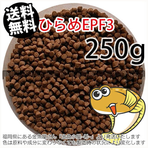 浮上性/日清丸紅飼料ひらめEPF3(3.5mm)250g小分け品(メール便／金魚小屋-希-福岡／3日)
