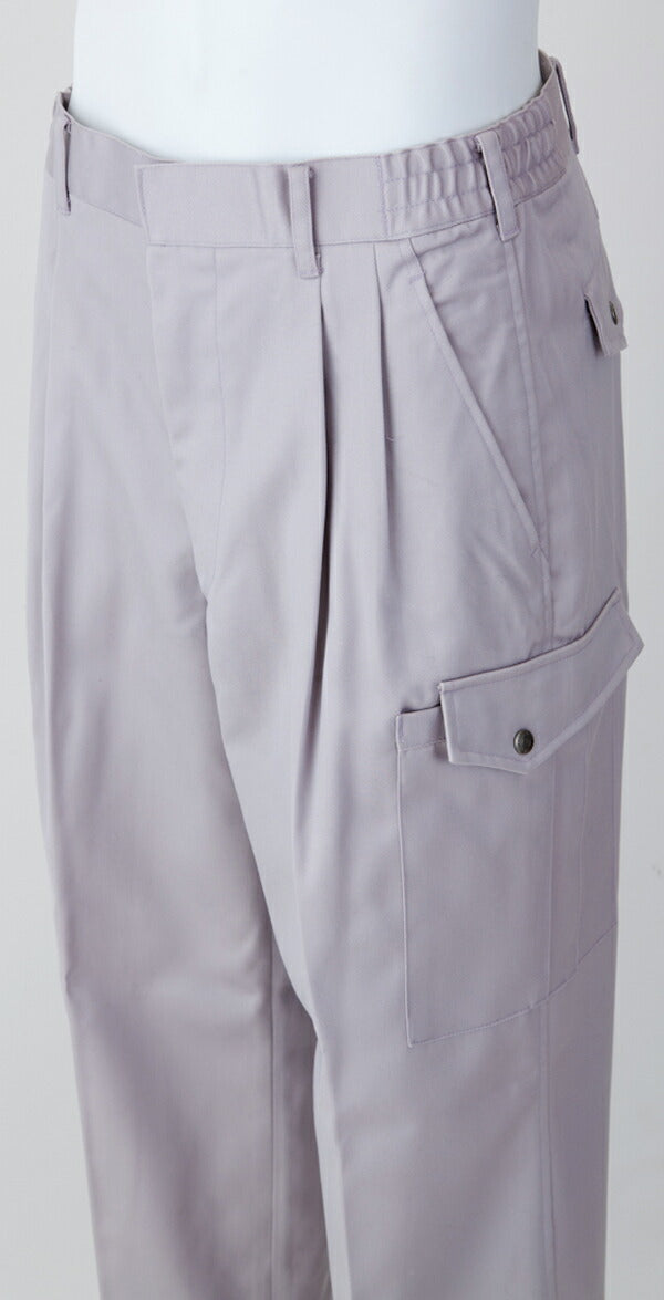 秋冬向けツータックカーゴパンツ作業ズボン作業服S〜6Lサイズソフトパープル9517送料無料