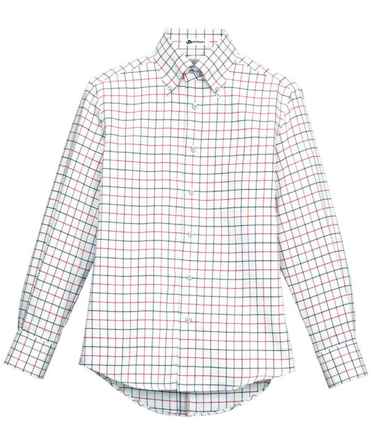 ボタンダウンシャツ 長袖チェックシャツ 吸汗速感 男女兼用 3カラー SS〜4Lサイズ LIFEMAX  FB4501U 送料無料