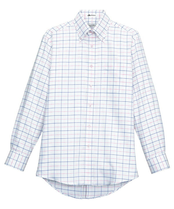 ボタンダウンシャツ 長袖チェックシャツ 吸汗速感 男女兼用 3カラー SS〜4Lサイズ LIFEMAX  FB4501U 送料無料