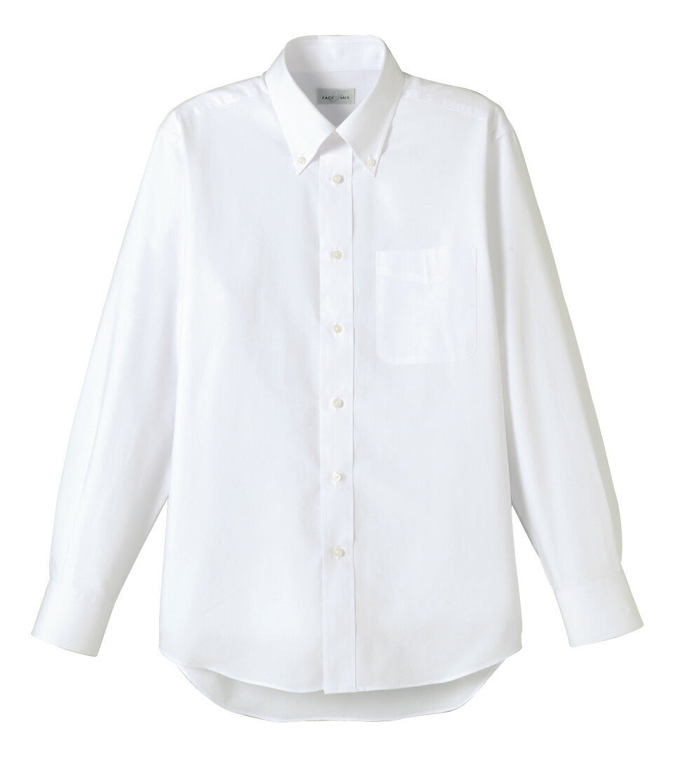 ボタンダウンシャツ 長袖シャツ 無地 男女兼用 8カラー SS〜4Lサイズ LIFEMAX  FB4510U 送料無料