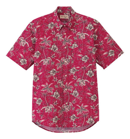 アロハシャツ 半袖シャツ 花中柄 男女兼用 3カラー SS〜4Lサイズ LIFEMAX  FB4516U 送料無料