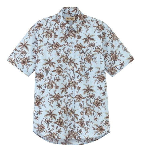 アロハシャツ 半袖シャツ 花中柄 男女兼用 3カラー SS〜4Lサイズ LIFEMAX  FB4516U 送料無料