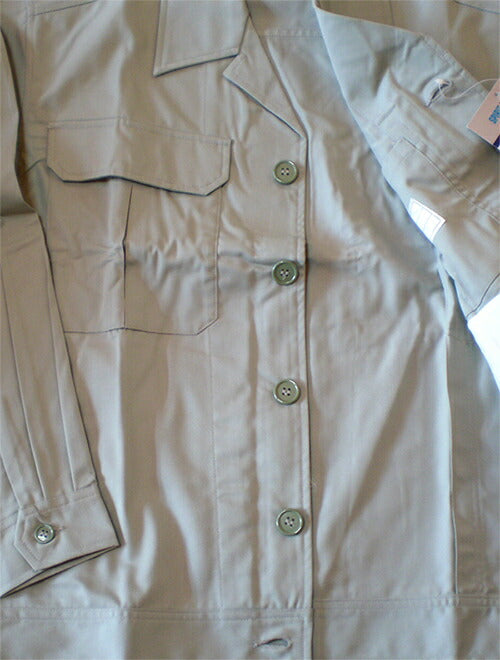 長袖作業ジャンパー オールシーズン用 グレー Ｍサイズのみ ボタン留め 24000 アウトレット特価 送料無料