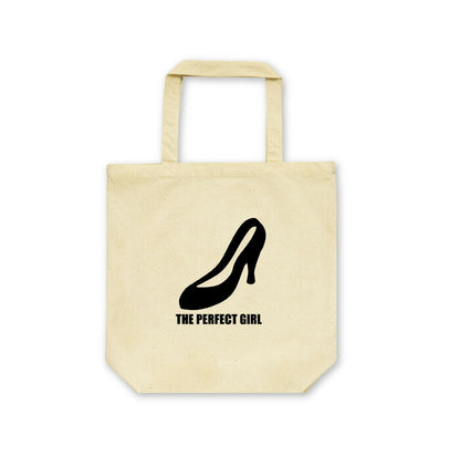 『amini-BEAM』Ｎo.8ハイヒール Ｍサイズ オリジナルプリントトートバッグ ナチュラルカラー 送料無料