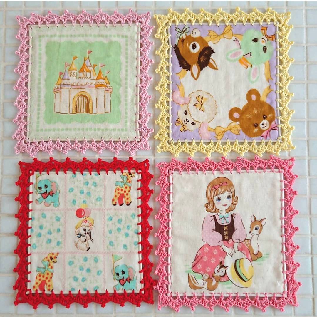 インスタグラムmiaiaiおひめさまハンカチ福岡在庫（アニマル・動物・レトロ・プリンセス・ナチュラル・ポップ・手編み・ハンドメイド・キッズ・レース）