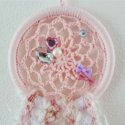 メール便Ｎ送料無料インスタグラムmiaiaiガーリードリームキャッチャー(中)福岡在庫nodhc（インテリア・お守り・ナチュラル・ポップ・手編み・ハンドメイド・キッズ・レース）