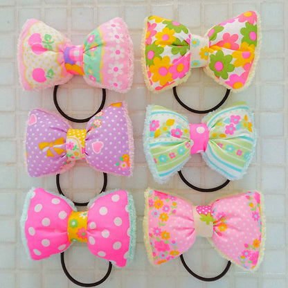 インスタグラムmiaiaiふわふわリボンのヘアゴム福岡在庫（ヘアゴム・ヘアアクセサリー・レトロ・ポップ・ハンドメイド・キッズ）