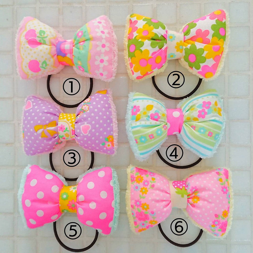 インスタグラムmiaiaiふわふわリボンのヘアゴム福岡在庫（ヘアゴム・ヘアアクセサリー・レトロ・ポップ・ハンドメイド・キッズ）