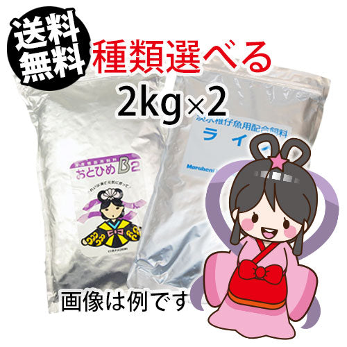 沈降性(沈下性)日清丸紅飼料選べる2種類4kgおとひめ小分け品(★宅配便★※東北・北海道・沖縄は別途送料800円／金魚小屋-希-福岡／3日)