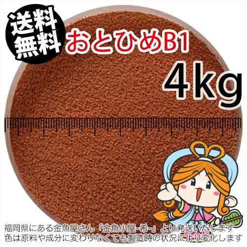 沈降性(沈下性)日清丸紅飼料おとひめB1(0.2～0.36mm)4kg小分け品(★宅配便★※東北・北海道・沖縄は別途送料800円／金魚小屋-希-福岡／3日)