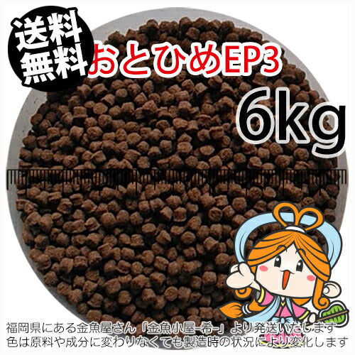 沈降性(沈下性)日清丸紅飼料おとひめEP3(2.9～3.3mm)6kg小分け品(★宅配便★※東北・北海道・沖縄は別途送料800円／金魚小屋-希-福岡／3日)