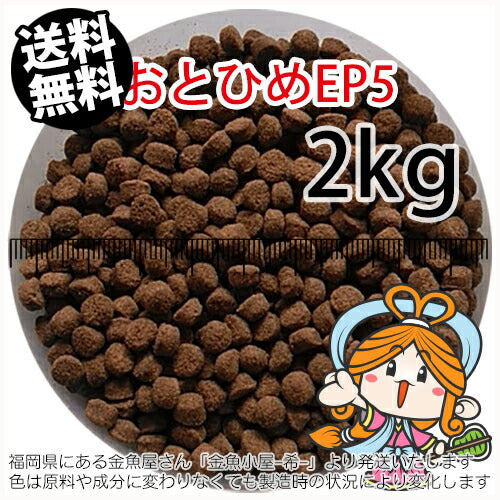 沈降性(沈下性)日清丸紅飼料おとひめEP5(5.1～4.3mm)2kg小分け品(宅配もしくはレターパック※東北北海道沖縄送料800円／金魚小屋-希-福岡／3日)