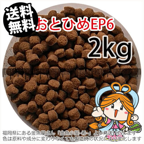 沈降性(沈下性)日清丸紅飼料おとひめEP6(6.4～5.4mm)2kg小分け品(宅配もしくはレターパック※東北北海道沖縄送料800円／金魚小屋-希-福岡／3日)