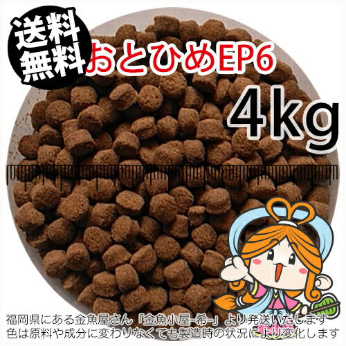 沈降性(沈下性)日清丸紅飼料おとひめEP6(6.4～5.4mm)4kg小分け品(★宅配便★※東北・北海道・沖縄は別途送料800円／金魚小屋-希-福岡／3日)