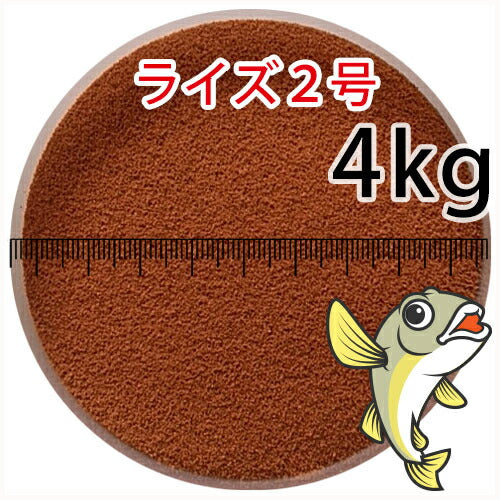 日清丸紅飼料ライズ2号(粒径0.36mm)4kg小分け品(★宅配便★※東北・北海道・沖縄は別途送料800円／金魚小屋-希-福岡／3日)